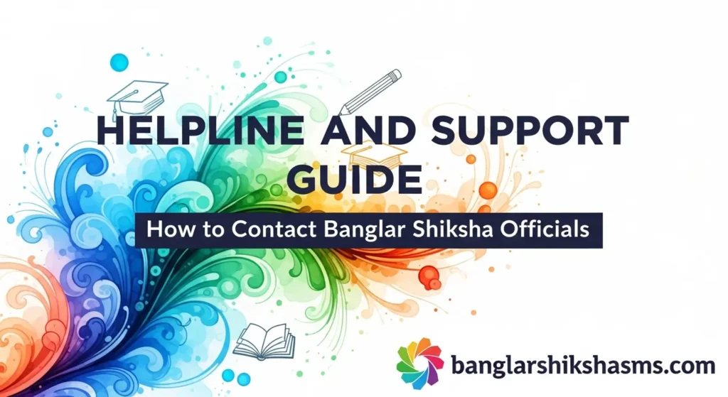 Helpline and Support Guide | How to Contact Banglar Shiksha Officials